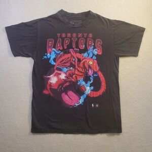 Pink Dolphin NBA Toronto Raptors Graphic T-Shirt Mens Medium Black Streetwear